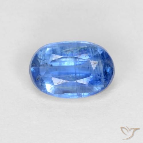 0.77ct Natürlicher Helles Marineblau Kyanit, Oval, SI-I1