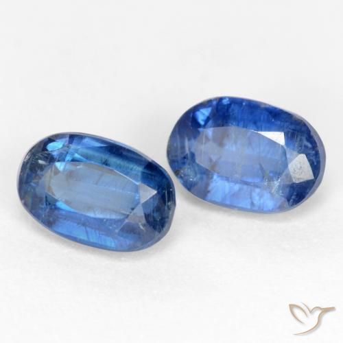 1.59 ct natürliche Mittelblau Kyanit-Edelsteine, Oval, SI-I1