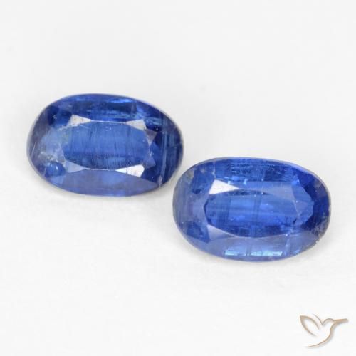 1.07ctw Natürlicher dunkelblau Kyanit, Oval, SI-I1, Photo A