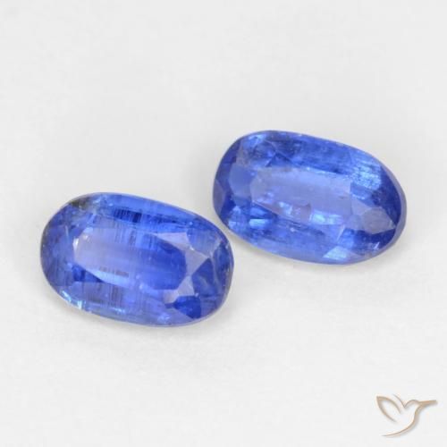 0.79 ct natürliche tiefblau Kyanit-Edelsteine, Oval, SI-I1