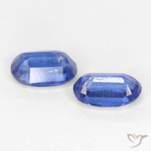 0.79 ct natürliche tiefblau Kyanit-Edelsteine, Oval, SI-I1