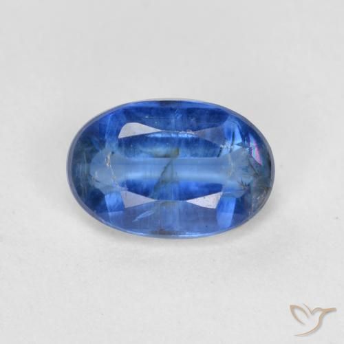 0.64ct Natürlicher dunkelblau Kyanit, Oval, SI-I1