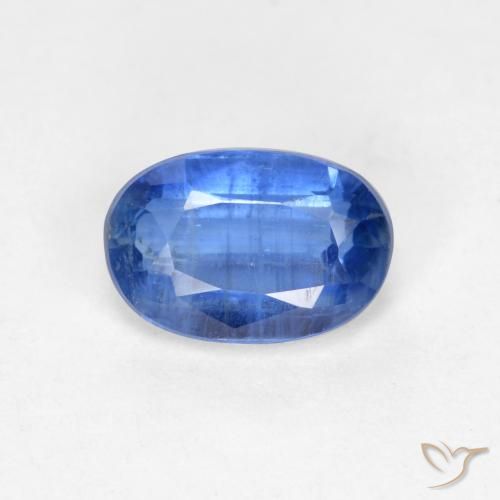 0.68ct Natürlicher tiefblau Kyanit, Oval, SI-I1