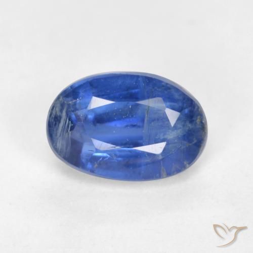 0.83ct Natürlicher tiefblau Kyanit, Oval, SI-I1
