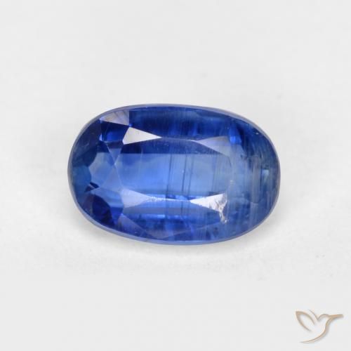 0.75ct Natürlicher tiefblau Kyanit, Oval, SI-I1