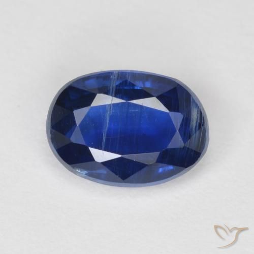 1.03ct Natürlicher Navy blau Kyanit, Oval, VS-SI, Photo A