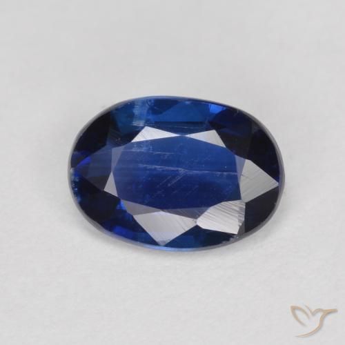 0.92ct Natürlicher dunkelblau Kyanit, Oval, SI, Photo A