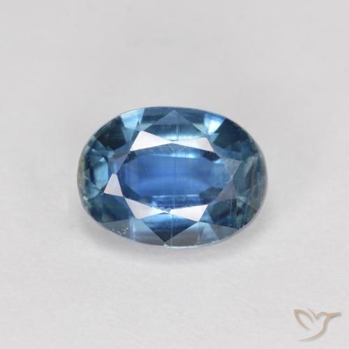 2.08ct Natürlicher Navy blau Kyanit, Oval, VS-SI, Photo A