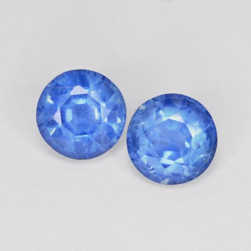 1,36 ct natürliche blauer Disthen-Edelsteine, Rundschliff, SI