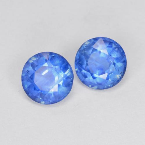 1,36 ct natürliche blauer Disthen-Edelsteine, Rundschliff, SI