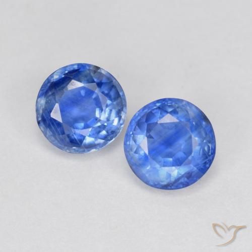 1.40 ct natürliche Helles Marineblau Kyanit-Edelsteine, Runden, SI