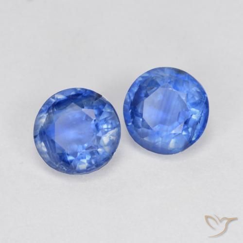 1.40 ct natürliche Helles Marineblau Kyanit-Edelsteine, Runden, SI