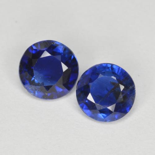 1.10 ct natürliche Tiefes Azurblau Kyanit-Edelsteine, Rund Schliff, SI
