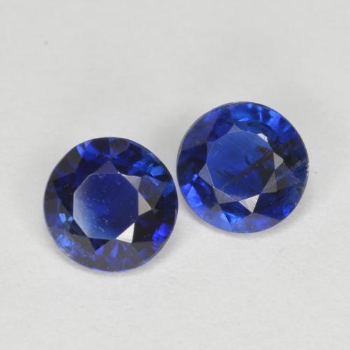 1.10 ct natürliche Tiefes Azurblau Kyanit-Edelsteine, Rund Schliff, SI