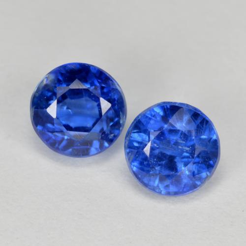 1.80 ct natürliche Tiefes Azurblau Kyanit-Edelsteine, Rund Schliff, SI