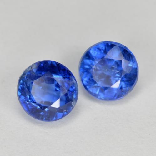 1.80 ct natürliche Tiefes Azurblau Kyanit-Edelsteine, Rund Schliff, SI