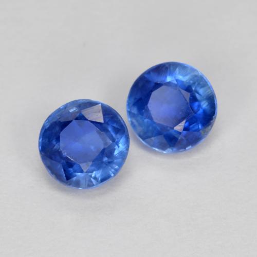 0,85 ct natürliche blauer Disthen-Edelsteine, Rundschliff, SI