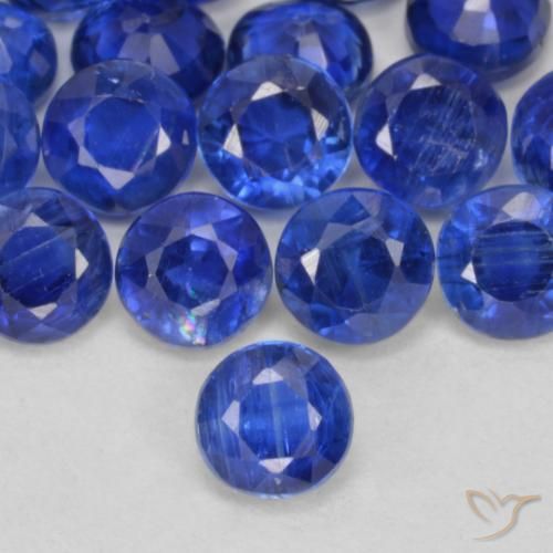 0.41ct Natürlicher Navy blau Kyanit, Runden, VS-SI