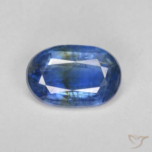 3.20ct Natürlicher tiefblau Kyanit, Oval, SI-I1