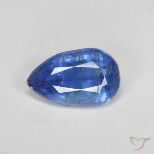 2,55 ctw natürlicher blauer Disthen, Birnenform, SI-I1