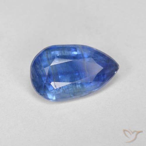 2,55 ctw natürlicher blauer Disthen, Birnenform, SI-I1