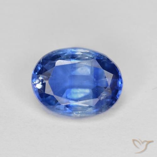 1.64ct Natürlicher Tiefes Azurblau Kyanit, Oval, VS-SI