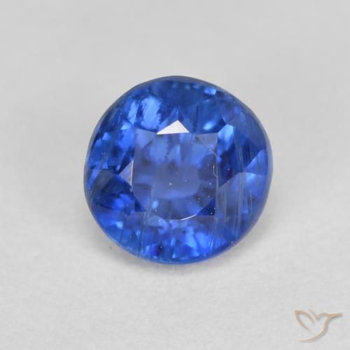 0.82ct Natürlicher Tiefes Azurblau Kyanit, Runden, SI