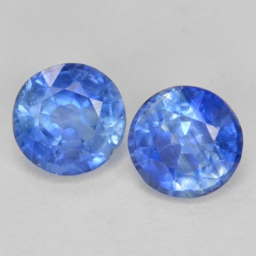1.43 ct natürliche Helles Marineblau Kyanit-Edelsteine, Rund Schliff, SI