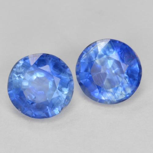 1.43 ct natürliche Helles Marineblau Kyanit-Edelsteine, Rund Schliff, SI