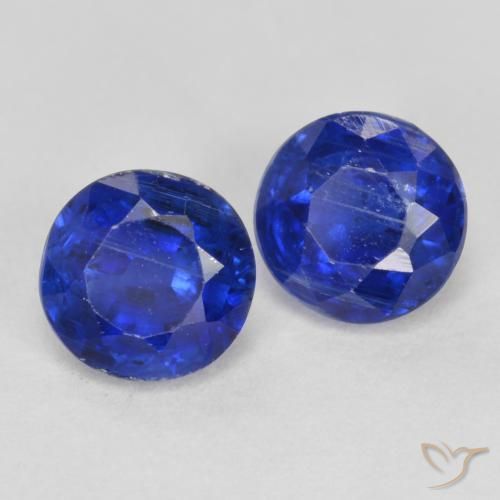 1.18 ct natürliche dunkelblau Kyanit-Edelsteine, Runden, SI