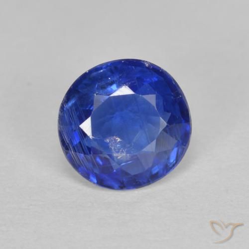 0.94ct Natürlicher tiefblau Kyanit, Runden, SI-I1