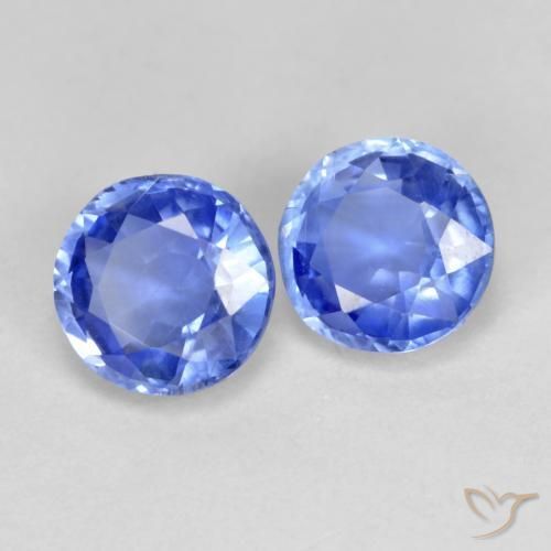 2.18 ct natürliche Helles Marineblau Kyanit-Edelsteine, Runden, SI-I1