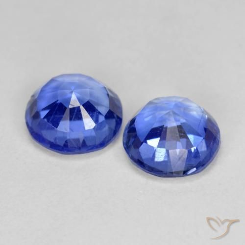 2.18 ct natürliche Helles Marineblau Kyanit-Edelsteine, Runden, SI-I1