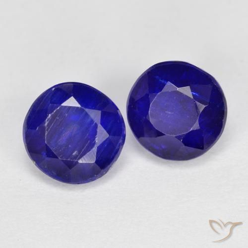 2.55 ct natürliche Intensives Marineblau Kyanit-Edelsteine, Runden, SI-I1