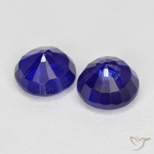 2.55 ct natürliche Intensives Marineblau Kyanit-Edelsteine, Runden, SI-I1