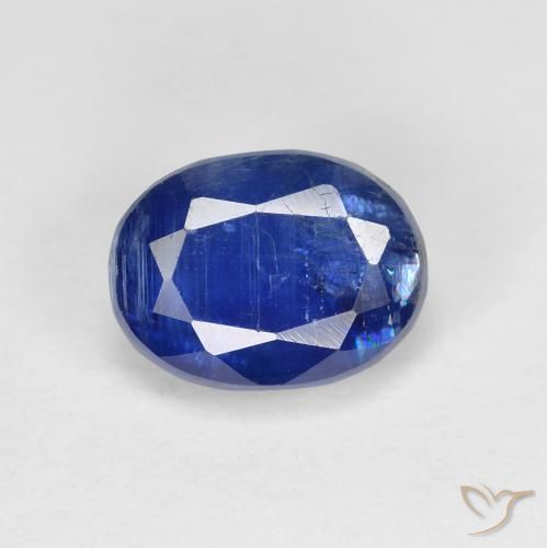 2.04ct Natürlicher tiefblau Kyanit, Oval, SI, Photo A