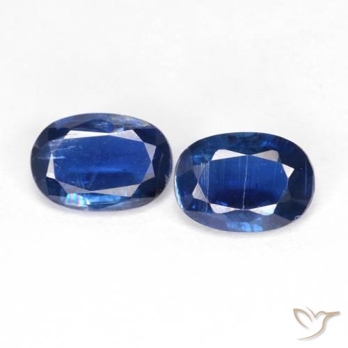 1.68ctw Natürlicher tiefblau Kyanit, Oval, VS-SI
