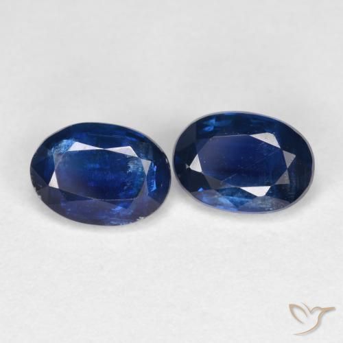 2.13 ct natürliche tiefblau Kyanit-Edelsteine, Oval, SI