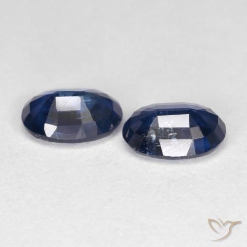 2.13 ct natürliche tiefblau Kyanit-Edelsteine, Oval, SI
