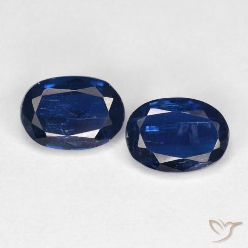 1.96 ct natürliche Tiefes Marineblau Kyanit-Edelsteine, Oval, SI