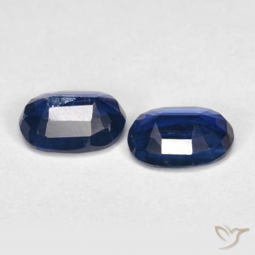 1.96 ct natürliche Tiefes Marineblau Kyanit-Edelsteine, Oval, SI