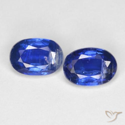 1.80ctw Natürlicher tiefblau Kyanit, Oval, SI