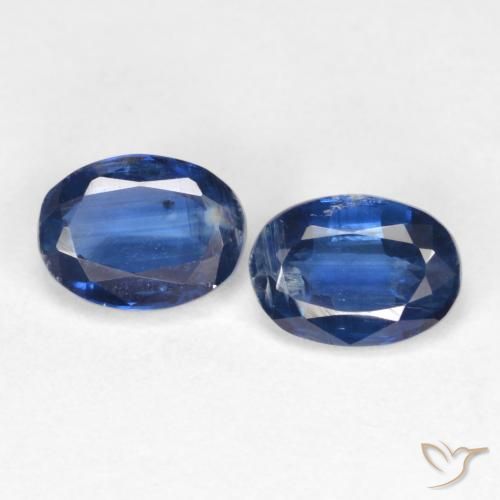 2.10ctw Natürlicher Navy blau Kyanit, Oval, SI
