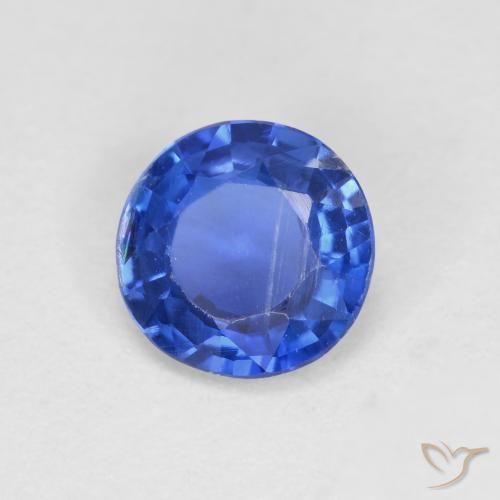0.84ct Natürlicher Navy blau Kyanit, Runden, VS-SI