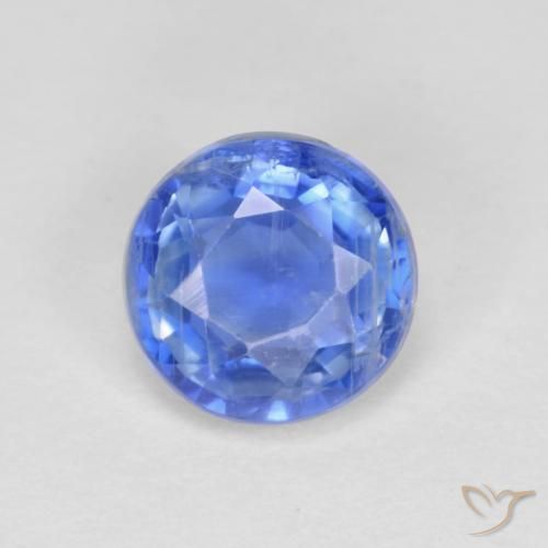 1.41ct Natürlicher Helles Marineblau Kyanit, Runden, VS-SI