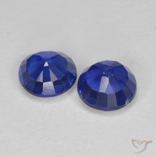 1.35 ct natürliche dunkelblau Kyanit-Edelsteine, Runden, VS-SI