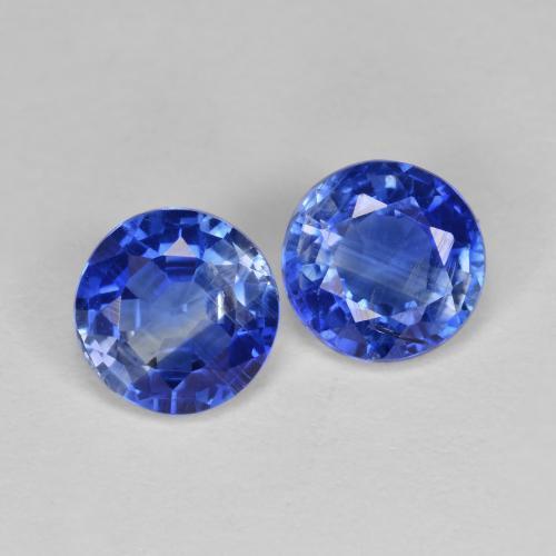 1,78 ct natürliche blauer Disthen-Edelsteine, Rundschliff, VS-SI