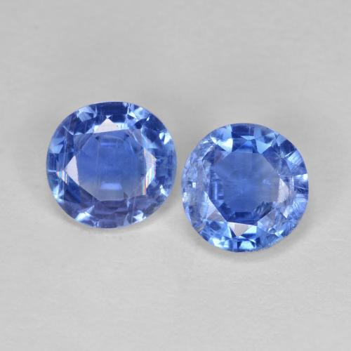1.70 ct natürliche Tiefes Azurblau Kyanit-Edelsteine, Rund Schliff, VS-SI