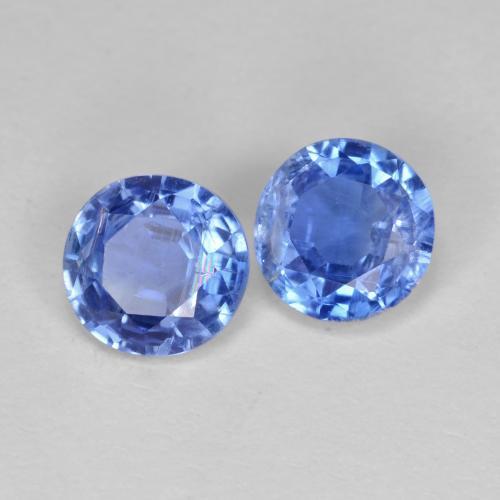 1.70 ct natürliche Tiefes Azurblau Kyanit-Edelsteine, Rund Schliff, VS-SI