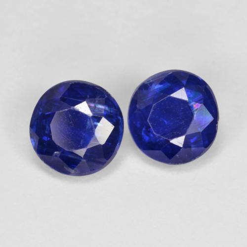 1,43 ct natürliche blauer Disthen-Edelsteine, Rundschliff, VS-SI